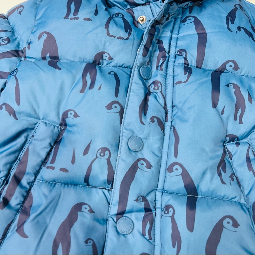 Zara Jacket Baby’s Blue Puffer Jacket with Penguin Print - Picture 2 of 3